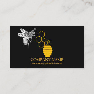 Vintage Honeycomb BeeKeeper Honungsapairist Visitkort