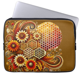 Vintage Honeycomb och Blommigt Laptop sleeve