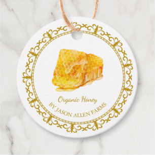 Vintage Honeycomb Organic Honung Märkre Gåvor Etiketter