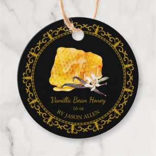 Vintage Honeycomb Vanilla Infused honey Märkre Gåvor Etiketter
