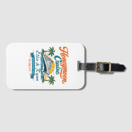 Vintage Honeymoon Cruise Personalized  Bagagebricka