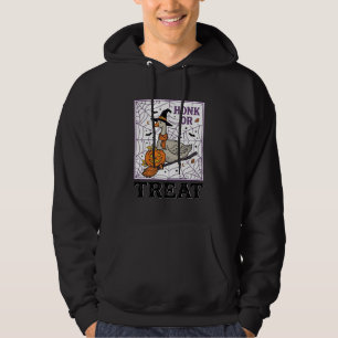 Vintage Honk Or Treat Häxa Gås Halloween Tröja_ Hoodie