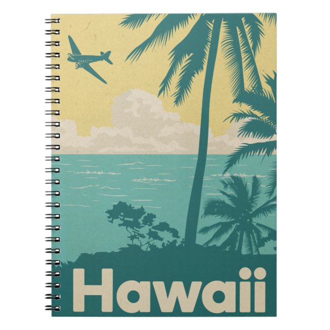 Vintage Honolulu Flygningsanteckningsbok Anteckningsbok (Framsidan)