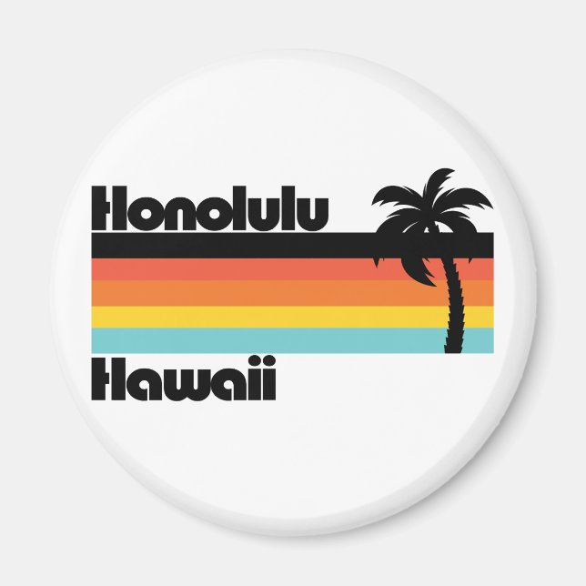 Vintage Honolulu Hawaii Magnet (Framsidan)