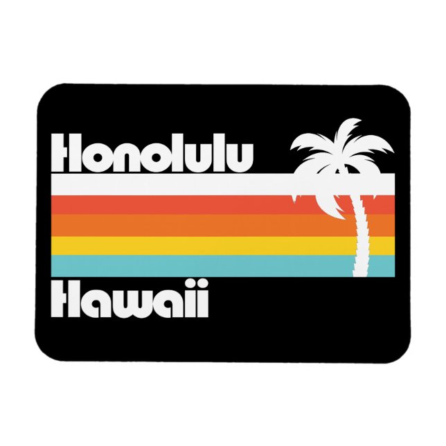 Vintage Honolulu Hawaii Magnet (Horisontell)
