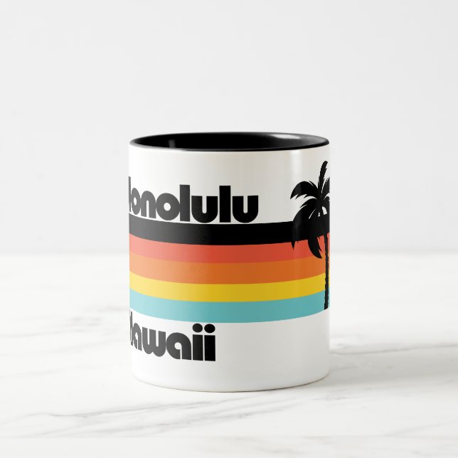 Vintage Honolulu Hawaii Två-Tonad Mugg (Center)
