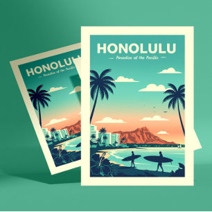 Vintage Honolulu Hawaii Vykort