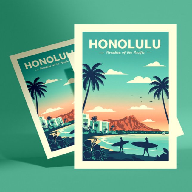 Vintage Honolulu Hawaii Vykort (Skapare uppladdad)