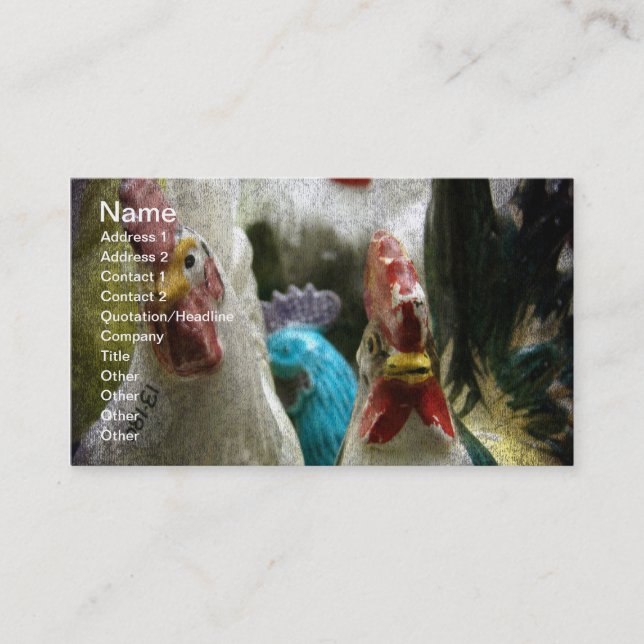 Vintage höns visitkort (Framsida)