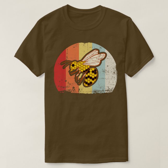 Vintage Honungsbin Gift Idea Biodling T Shirt (Design framsida)