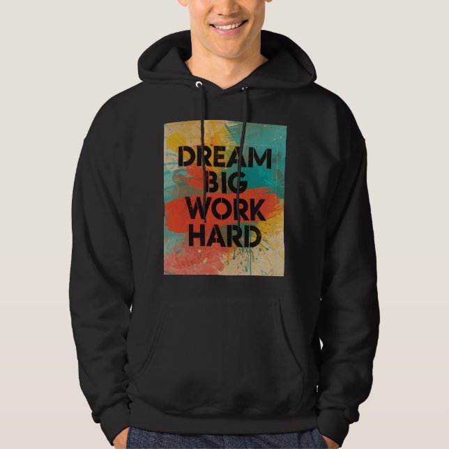 Vintage Hoodie med Motivationssplashfärg (Framsida)