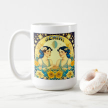 Vintage Horoscope Sign Gemini Twillingars Celestia