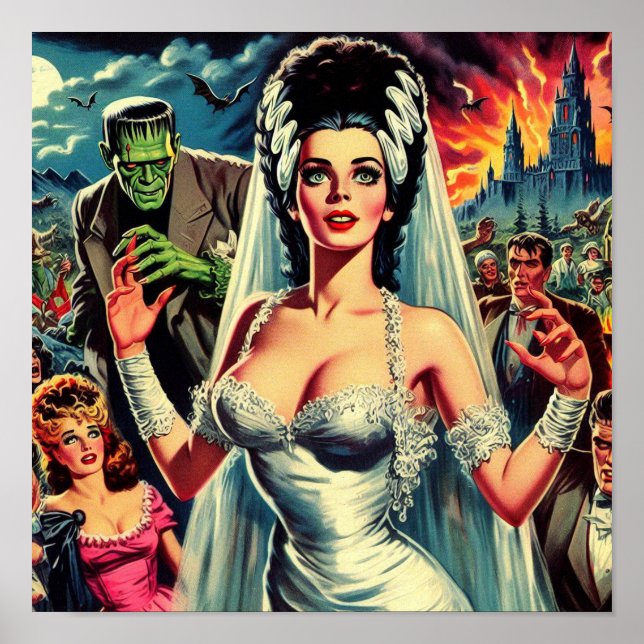 Vintage Horror Bride Poster (Framsidan)