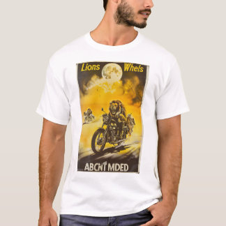 Vintage Horror Movie Poster för Lejon på Hjul T Shirt