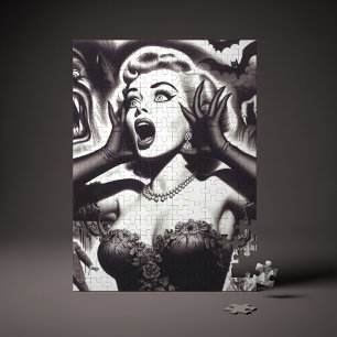 Vintage Horror Pin-up Pussel