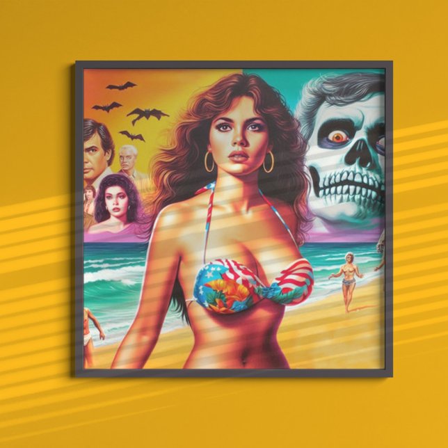 Vintage Horror Summer Girl Poster (Skapare uppladdad)