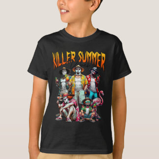 Vintage Horror Summer Vibes Funny Halloween Summer T Shirt