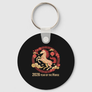 Vintage Horse 2026 Zodiac Kinesiskt nyår Nyckelring