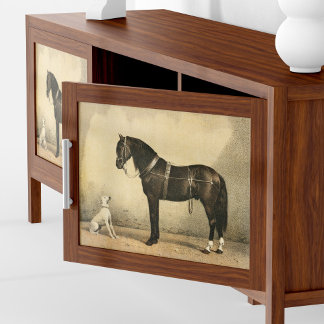 Vintage Horse and Hund Poster eller avböjer Papper