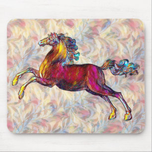 Vintage Horse and Mönster Art Mouse Pad Musmatta