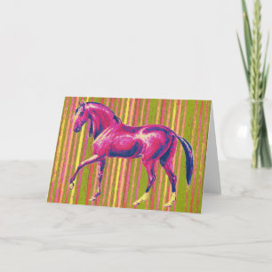 Vintage Horse Art Note Card Kort