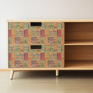 Vintage Horse Biljett Decoupage eller Collage Papp Presentpapper