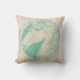 Vintage Horse Cameo Dekorativ kudde
