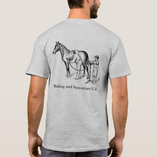 VINTAGE Horse Clipping Illustration Monogram T Tee Shirt
