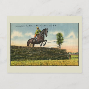 Vintage Horse Jumping Aikin SC Vykort