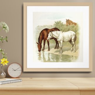 Vintage Horse Lovers Art Poster