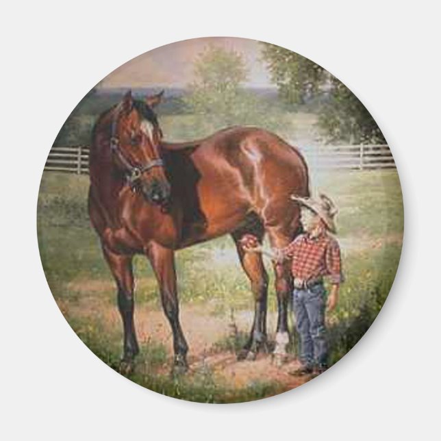 Vintage Horse Magnet (Framsidan)