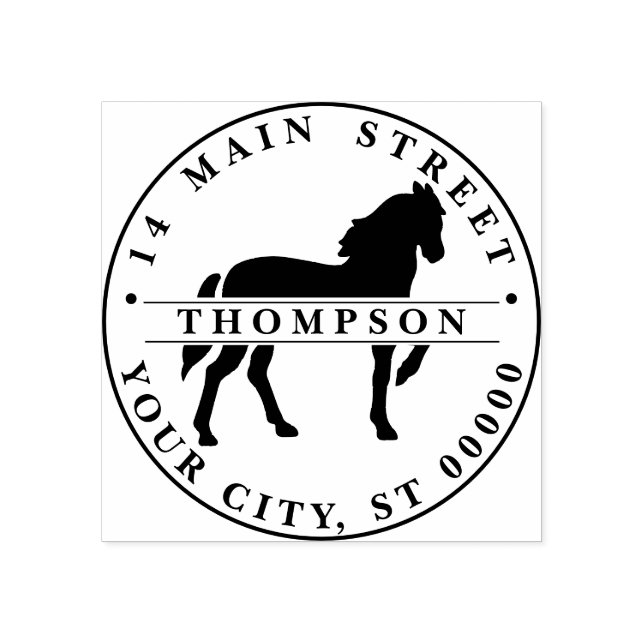 Vintage Horse Permanent Silhouette Teckning #3 Stämpel (Tryck)