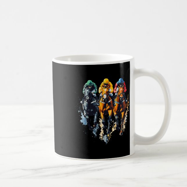 Vintage Horse Tävla Derby Horse Kaffemugg (Höger)