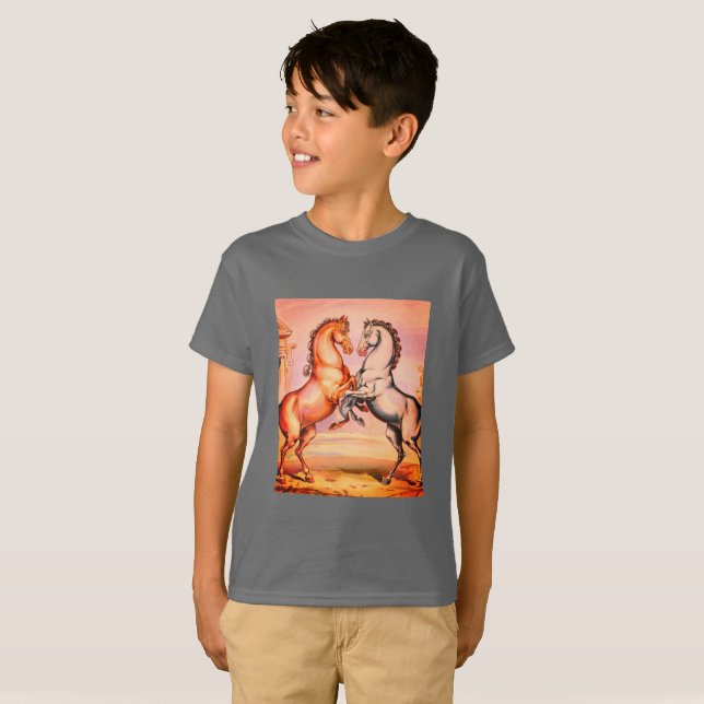 Vintage Horses Barn T-Shirt (Hel framsida)