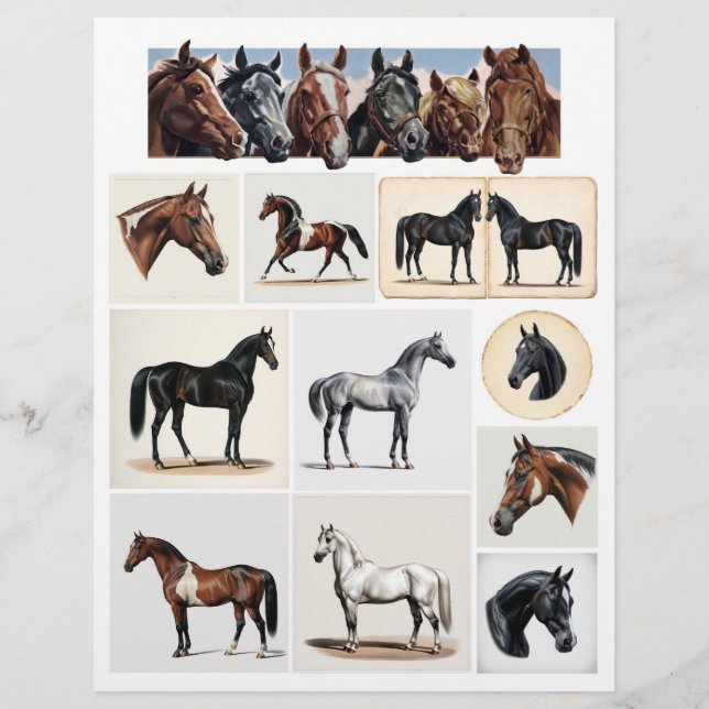 Vintage Horses Paintings med arabiska inslag (Framsida)
