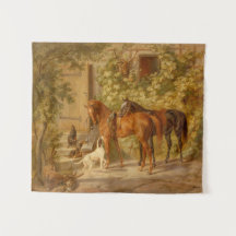 Vintage Horses vid Porch Albrecht Adam