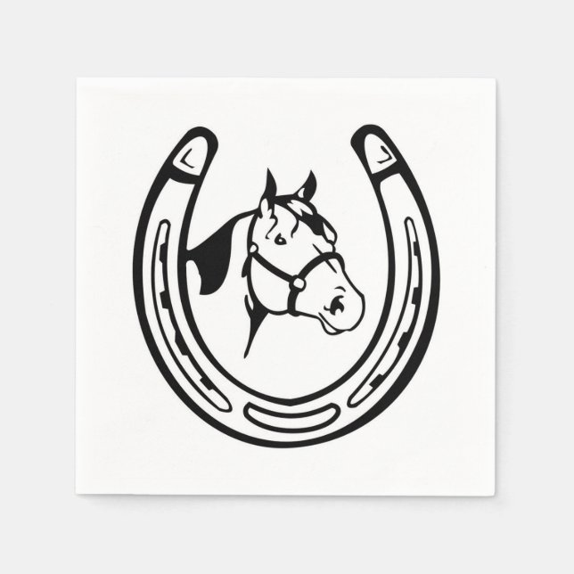 Vintage Horseshoe Pappersservett (Framsidan)