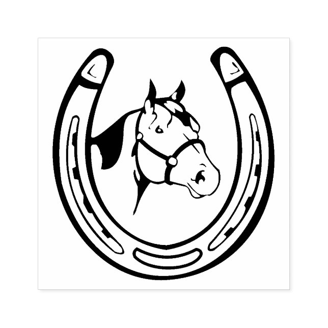Vintage Horseshoe Stämpel (Tryck)