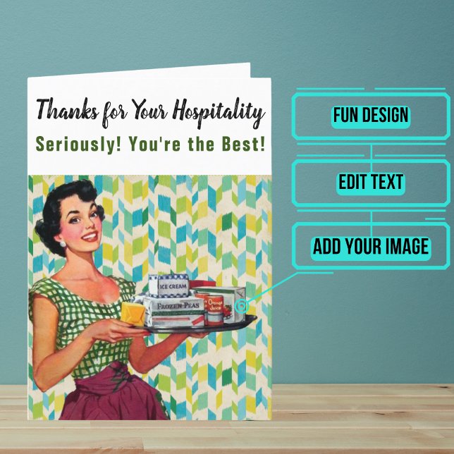 Vintage Hospitity Tack Kort (This is a great card to thank someone who showed you hospitality.)