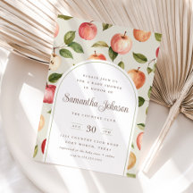 Vintage höst äpple baby shower inbjudan