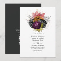 Vintage Höst - Fall Blommigt QR-kod OSA Bröllop