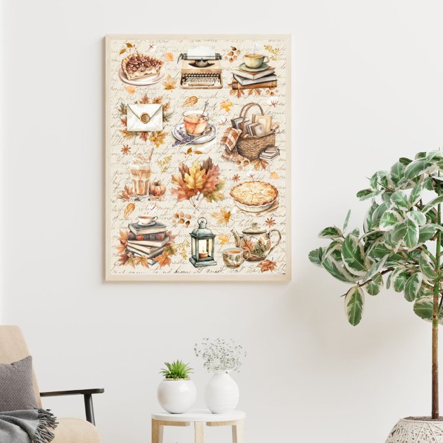 Vintage höst höst Favorit Antik Estetik Poster (In situ)