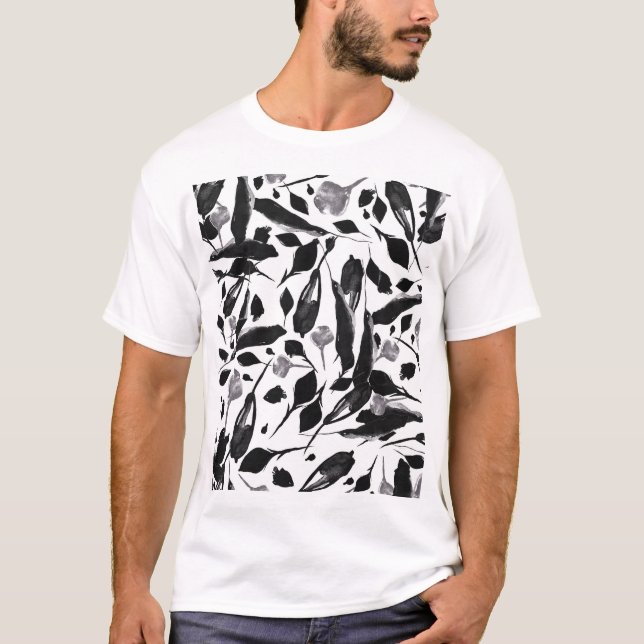 Vintage Höst löv, Sömlös bakgrund. T Shirt (Framsida)