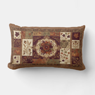 Vintage höst quilt patchwork dekorativ kudde