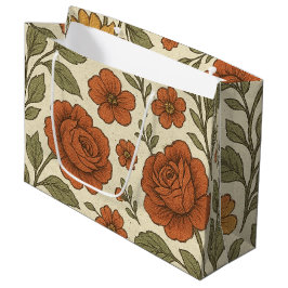 Vintage höstblommig mönster – Rustik botanik
