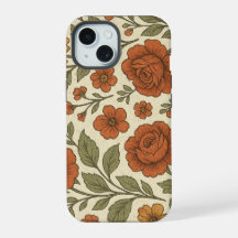 Vintage höstblommig mönster – Rustik botanik