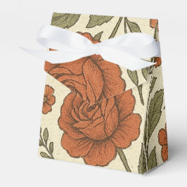 Vintage höstblommig mönster – Rustik botanik Presentaskar