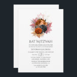 Vintage HöstBlommigt Bouquet Bat mitzvah Inbjudningar<br><div class="desc">Vintagen bränd orange hösten är bat mitzvah inbjudan till anpassade till dina specifika frågor.</div>