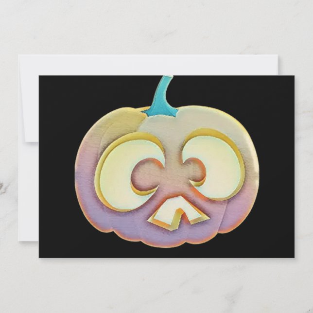 Vintage höstens pumpor höstfärger akvarell  Invi Inbjudningar (Framsida)