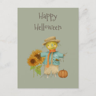 Vintage hösthelloween Helgdag vykort